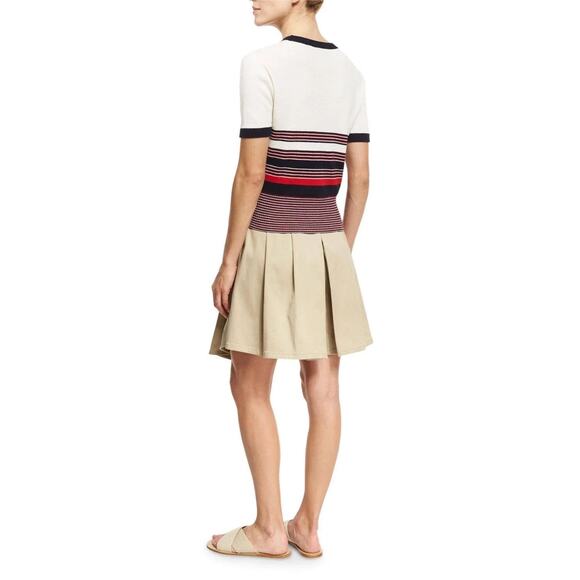 Rag & Bone $295 Krista Wool Red Striped Short Sleeve Crew Neck Sweater Top XS - Picture 3 of 12
